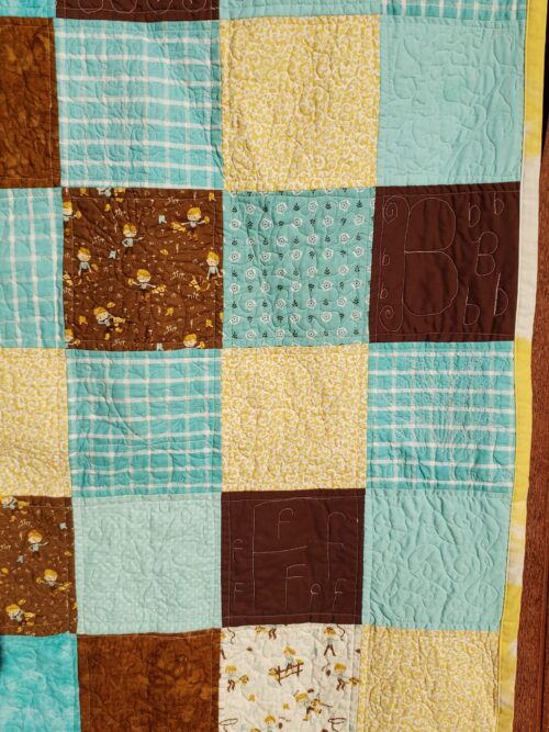 Oversized Twin Cowboy Learning Quilt Set